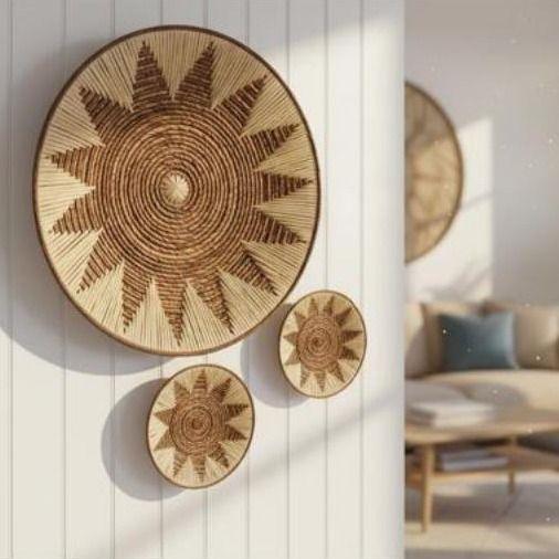 Banana fibre wall decor