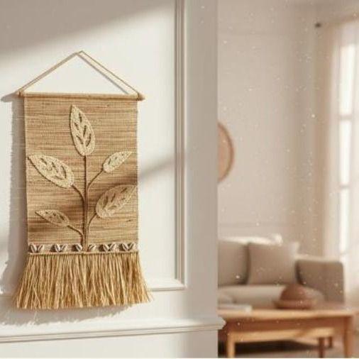 Water hyacinth wall hanging